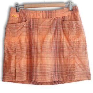 LOLE Water Repellent UPF 50+ Skort Athletic Mini Skirt Pink Plaid Sz 8